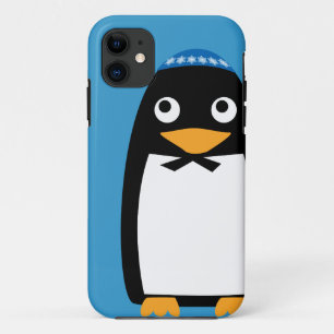 Happy Hanukkah Jewish Penguin Yarmulke Case-Mate iPhone Case