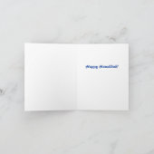 Happy Hanukkah Jewish Penguin Yarmulke Feestdagen Kaart (Binnen)