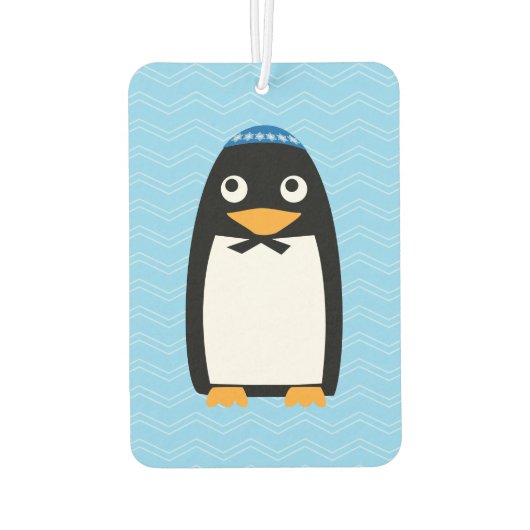 Happy Hanukkah Jewish Penguin Yarmulke Luchtverfrisser (Achterkant)