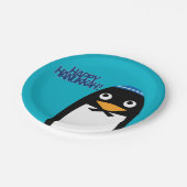Happy Hanukkah Jewish Penguin Yarmulke Papieren Bordje (Gekanteld)