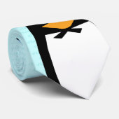 Happy Hanukkah Jewish Penguin Yarmulke Stropdas (Opgerold)