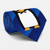 Happy Hanukkah Jewish Penguin Yarmulke Stropdas (Opgerold)