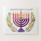 Happy Hanukkah Jigzaag Puzzle Legpuzzel (Horizontaal)