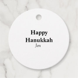 Happy Hanukkah jouw naam tekst afbeelding bewerkba Bedankjes Labels