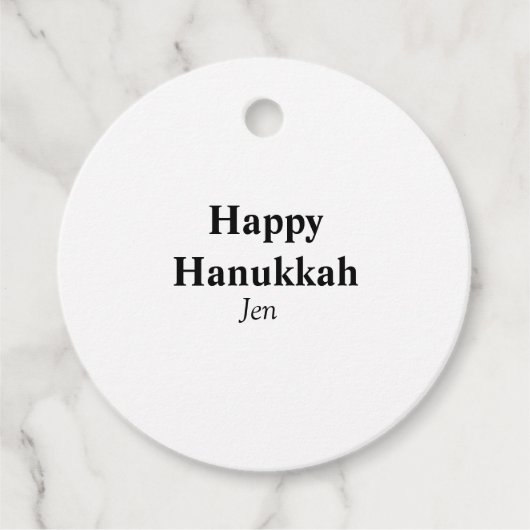 Happy Hanukkah jouw naam tekst afbeelding bewerkba Bedankjes Labels (Voorkant)