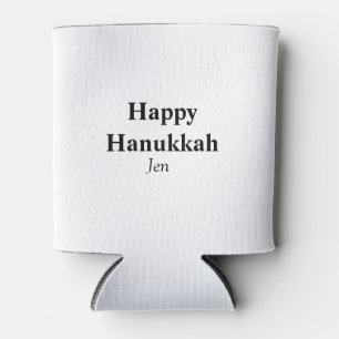 Happy Hanukkah jouw naam tekst afbeelding bewerkba Blikjeskoeler