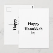 Happy Hanukkah jouw naam tekst afbeelding bewerkba Briefkaart (Voorkant / Achterkant)