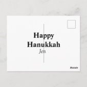 Happy Hanukkah jouw naam tekst afbeelding bewerkba Briefkaart (Achterkant)