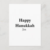 Happy Hanukkah jouw naam tekst afbeelding bewerkba Briefkaart (Voorkant)