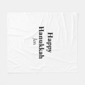 Happy Hanukkah jouw naam tekst afbeelding bewerkba Fleece Deken (Voorkant (Horizontaal))