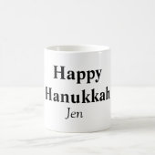 Happy Hanukkah jouw naam tekst afbeelding bewerkba Koffiemok (Center)