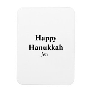Happy Hanukkah jouw naam tekst afbeelding bewerkba Magneet