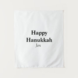 Happy Hanukkah jouw naam tekst afbeelding bewerkba Wandkleed