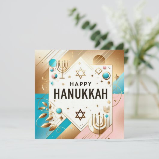 Happy Hanukkah Kaart (Staand voorkant)