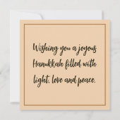 Happy Hanukkah Kaart (Achterkant)