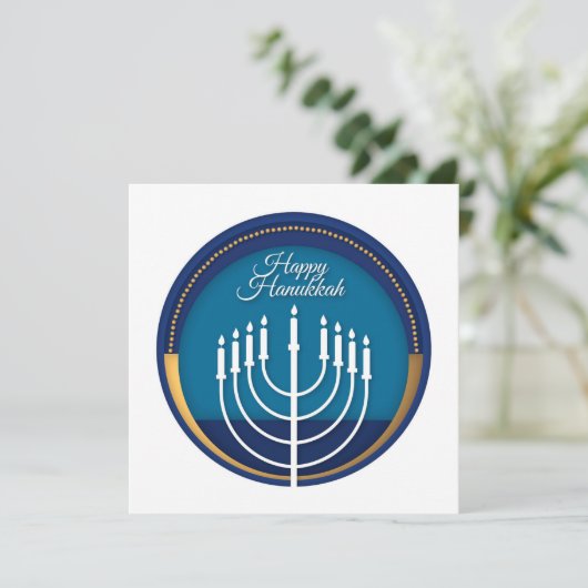Happy Hanukkah Kaart (Staand voorkant)
