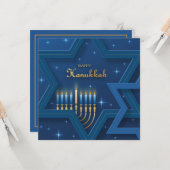 Happy Hanukkah Kaart (Voorkant / Achterkant in situ)