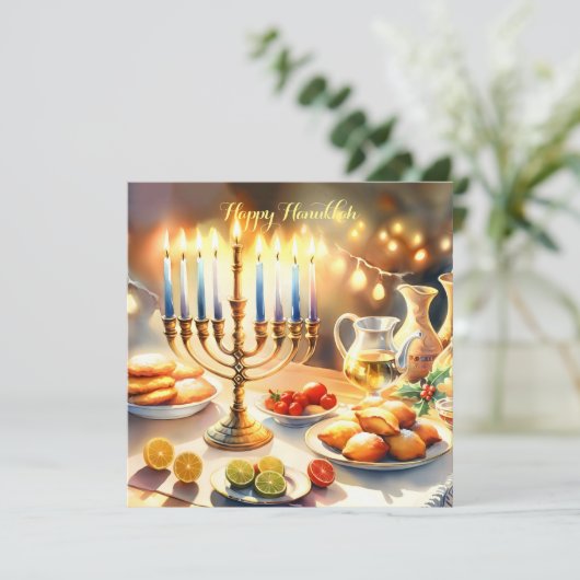 Happy Hanukkah Kaart (Staand voorkant)