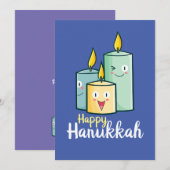 Happy Hanukkah Kaart (Voorkant / Achterkant)