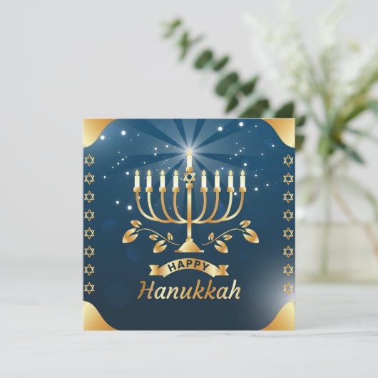Happy Hanukkah Kaart (Staand voorkant)