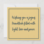 Happy Hanukkah Kaart (Achterkant)