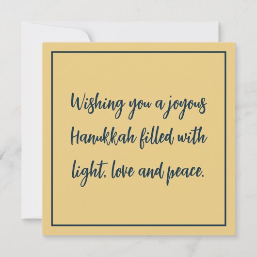 Happy Hanukkah Kaart (Achterkant)