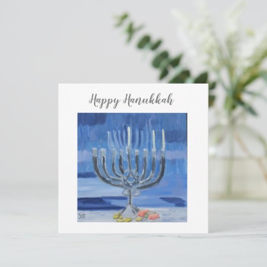 Happy Hanukkah Kaart (Staand voorkant)