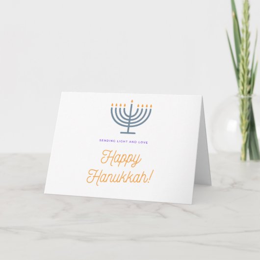 Happy Hanukkah-kaart - aanpasbaar Feestdagen Kaart (Voorkant)