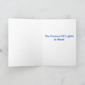 Happy Hanukkah-Kaart met Menorah Feestdagen Kaart (Binnen)