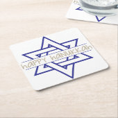 Happy Hanukkah Kartonnen Onderzetters (Schuin)