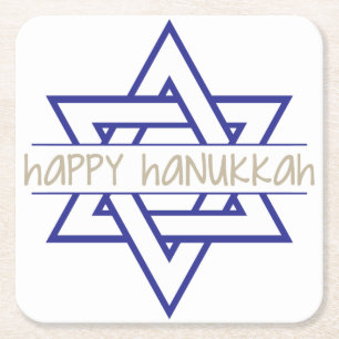 Happy Hanukkah Kartonnen Onderzetters