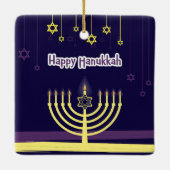 Happy Hanukkah Keramisch Ornament (Achterkant)