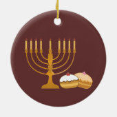 Happy Hanukkah Keramisch Ornament (Achterkant)