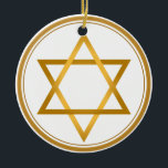 Happy Hanukkah Keramisch Ornament<br><div class="desc">Seizoensgebonden hanukkah Greeting Original  Ornament Design. U kunt tekstdoopvonten,  grootte en kleuren veranderen,  tekst en grafiek toevoegen of verwijderen.</div>