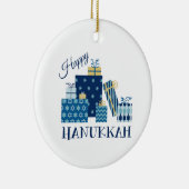Happy Hanukkah Keramisch Ornament (Rechts)