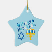 Happy Hanukkah Keramisch Ornament (Rechts)