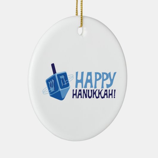 Happy Hanukkah Keramisch Ornament (Rechts)