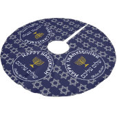 Happy Hanukkah-kerstThanksgiving MULTI Custom Kerstboom Rok (Gekanteld)