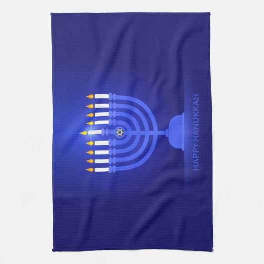 Happy Hanukkah Kitchen Towel Theedoek (Verticaal)