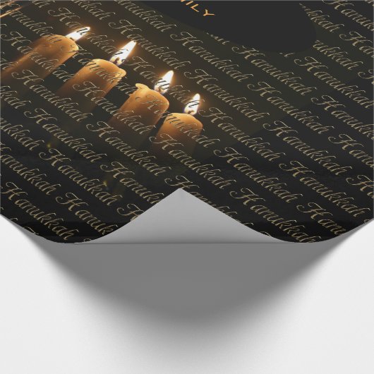 Happy Hanukkah Lamp Menorah Lights Candle Chanukah Cadeaupapier (Hoek)