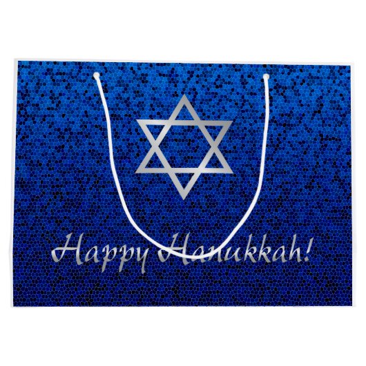 Happy Hanukkah! Large Cadeautasje (Achterkant)