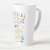 Happy Hanukkah Latte Mok (Rechterhoek)