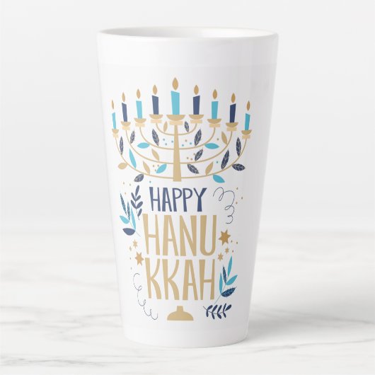 Happy Hanukkah Latte Mok (Voorkant)