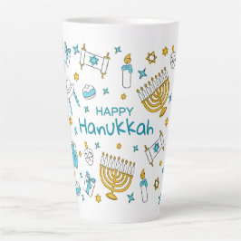 Happy Hanukkah Latte Mok