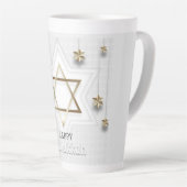 Happy Hanukkah Latte Mok (Rechterhoek)