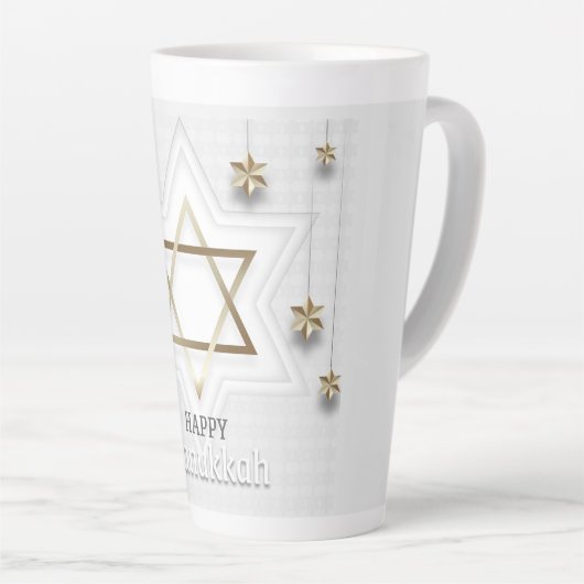 Happy Hanukkah Latte Mok (Rechterhoek)