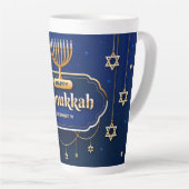 Happy Hanukkah Latte Mok (Rechterhoek)