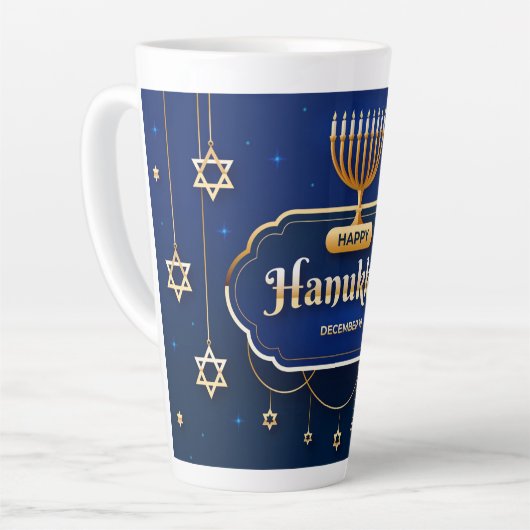 Happy Hanukkah Latte Mok (Linkerhoek)