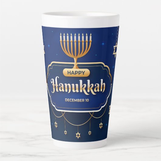Happy Hanukkah Latte Mok (Voorkant)