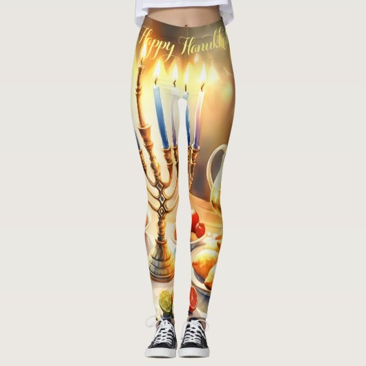 Happy Hanukkah Leggings (Voorkant)